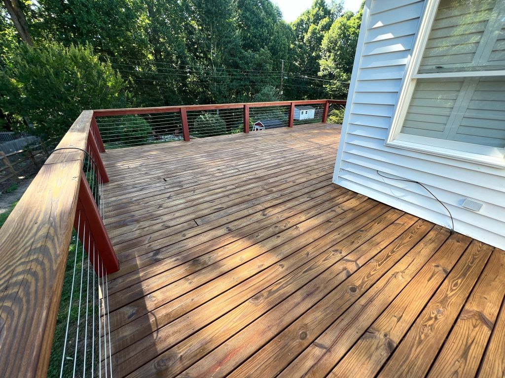 Asheville nc deck staining project