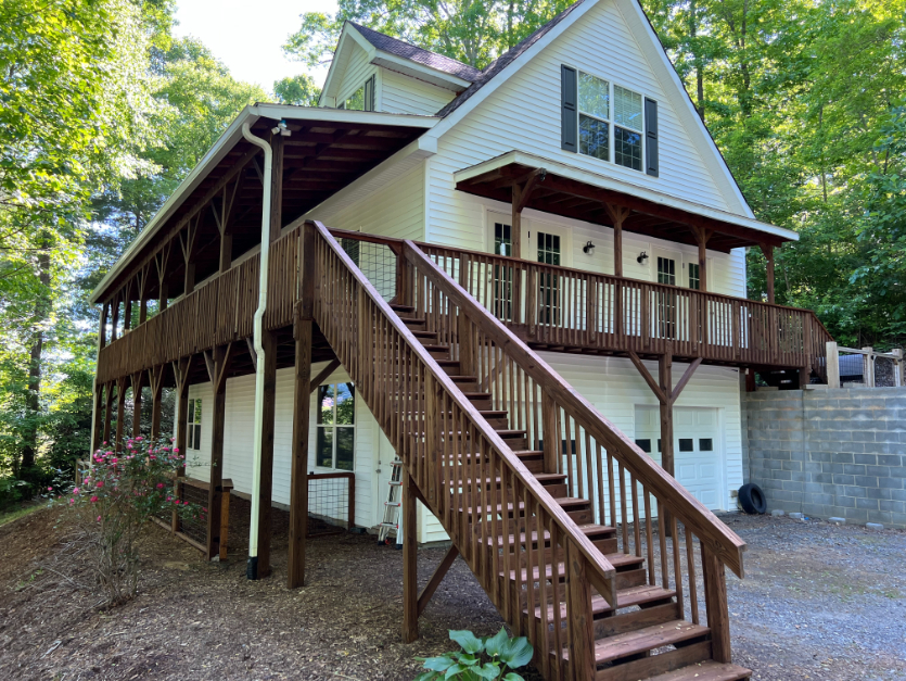 Deck staining