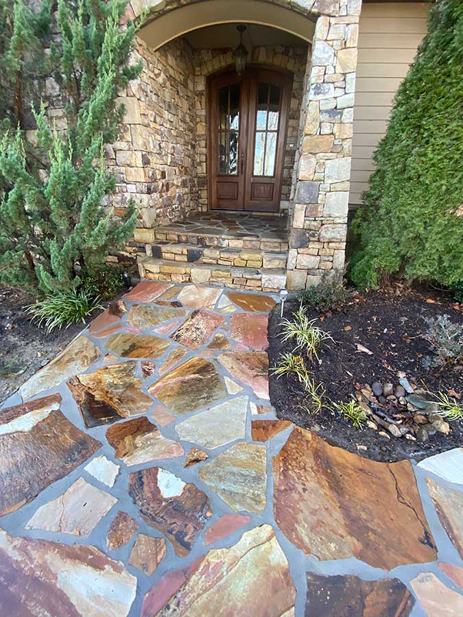 Stone Patio Pressure Washing in Mills River NC