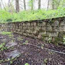 Pressure Washing a Retaining Wall in Asheville, NC 0