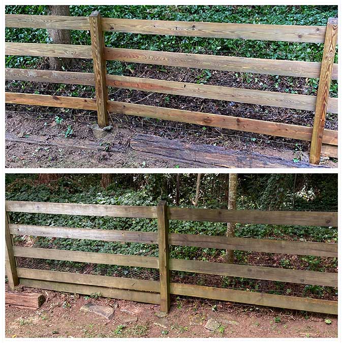 Ashville fence cleaning